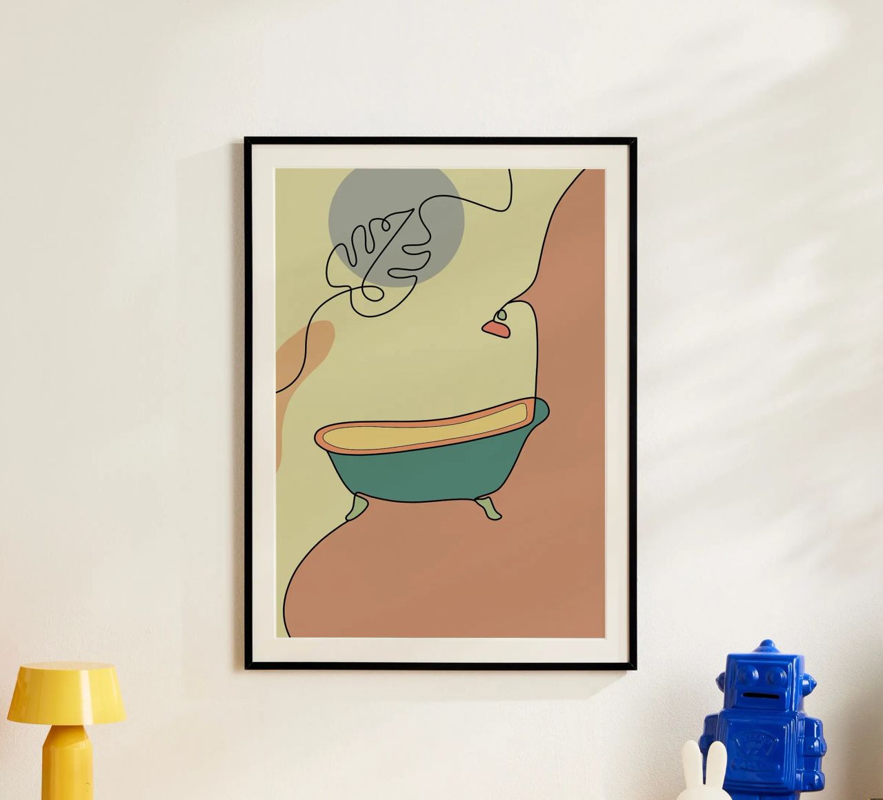 badewanne duschkopf minimalistisches bad Poster von Kirsten C Nolan