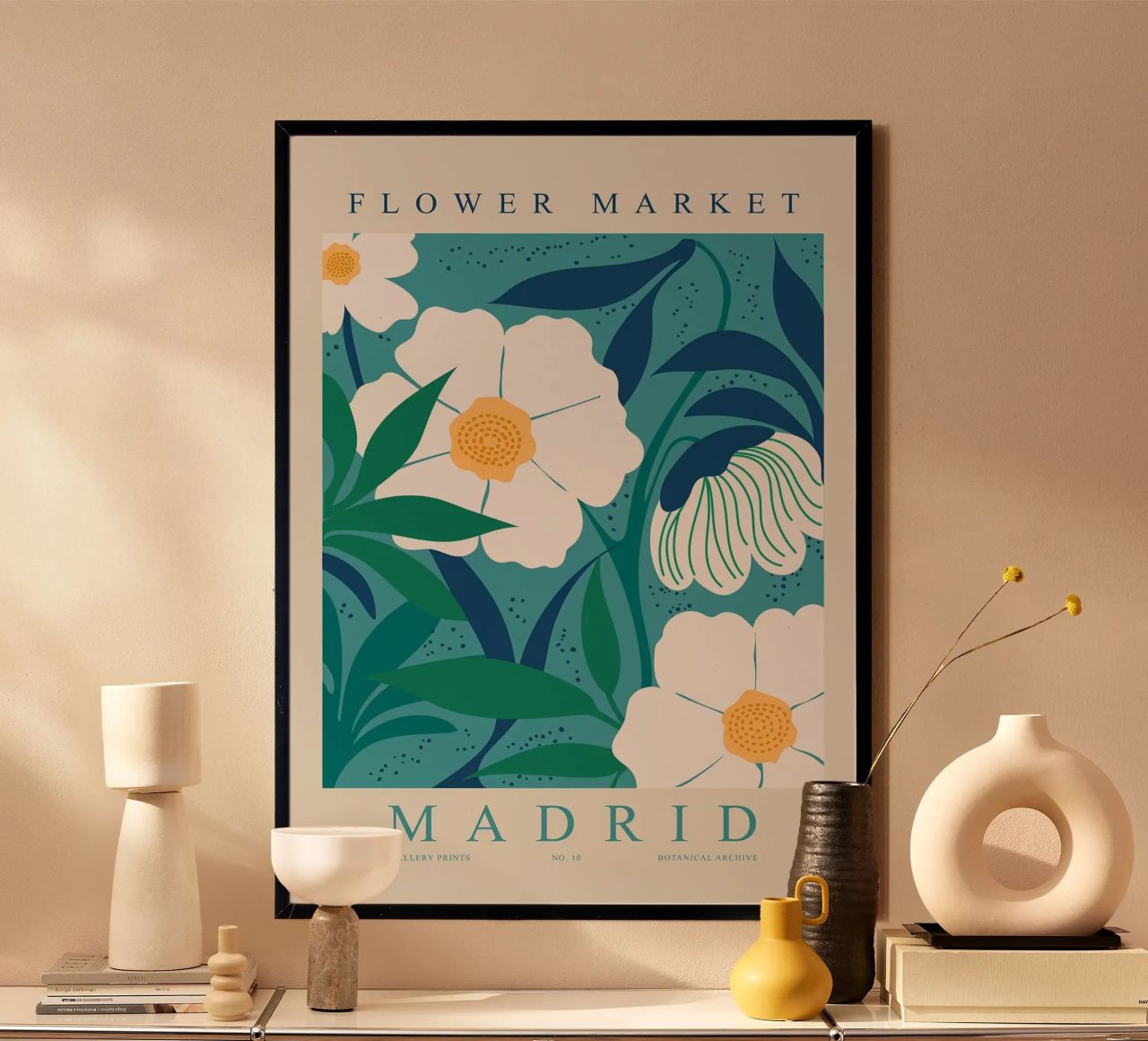 flowers leaves petals stems poster by Kirsten C Nolan