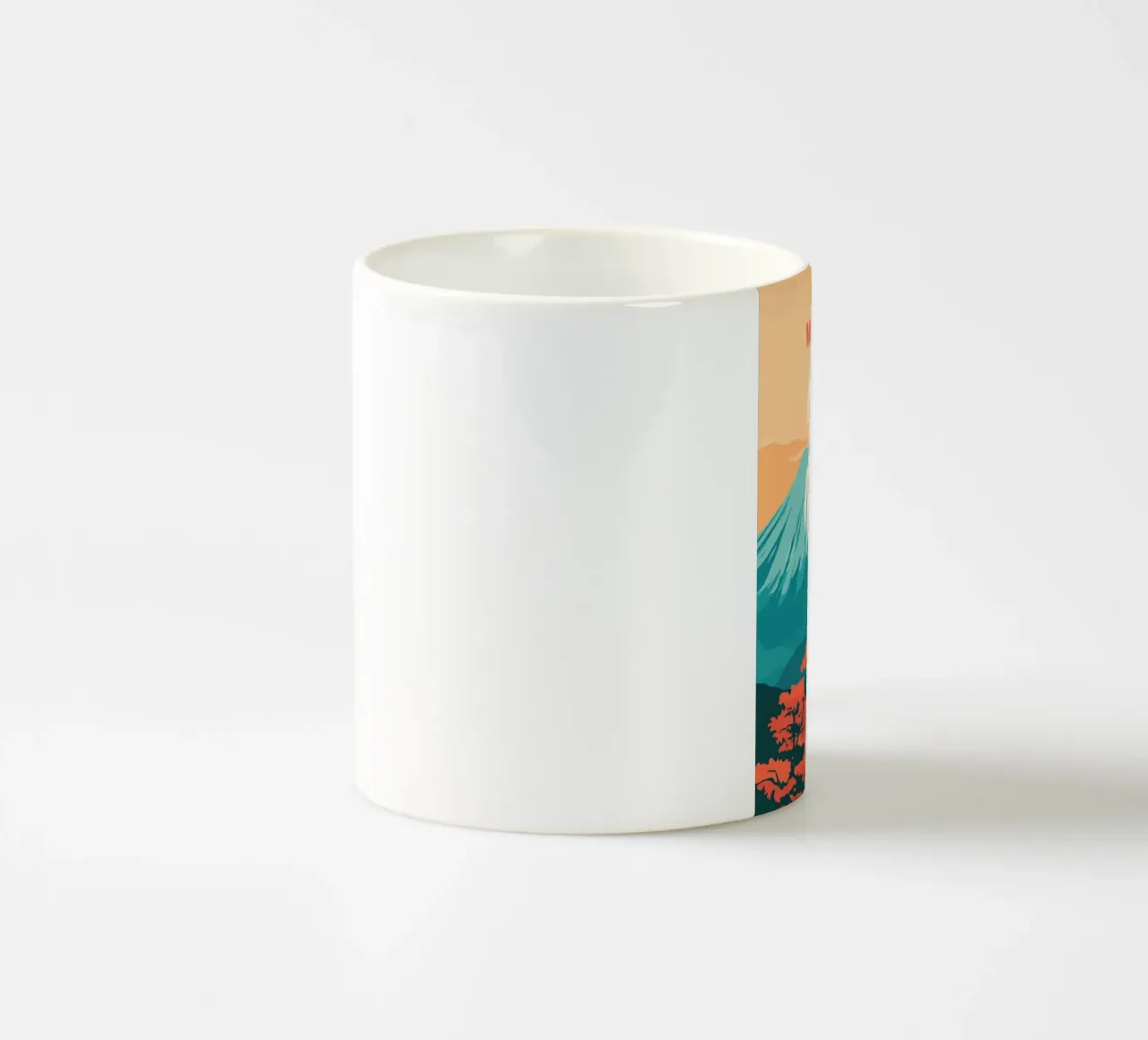 Monte Fuji Giappone pagoda sole tazza in ceramica da Kirsten C Nolan
