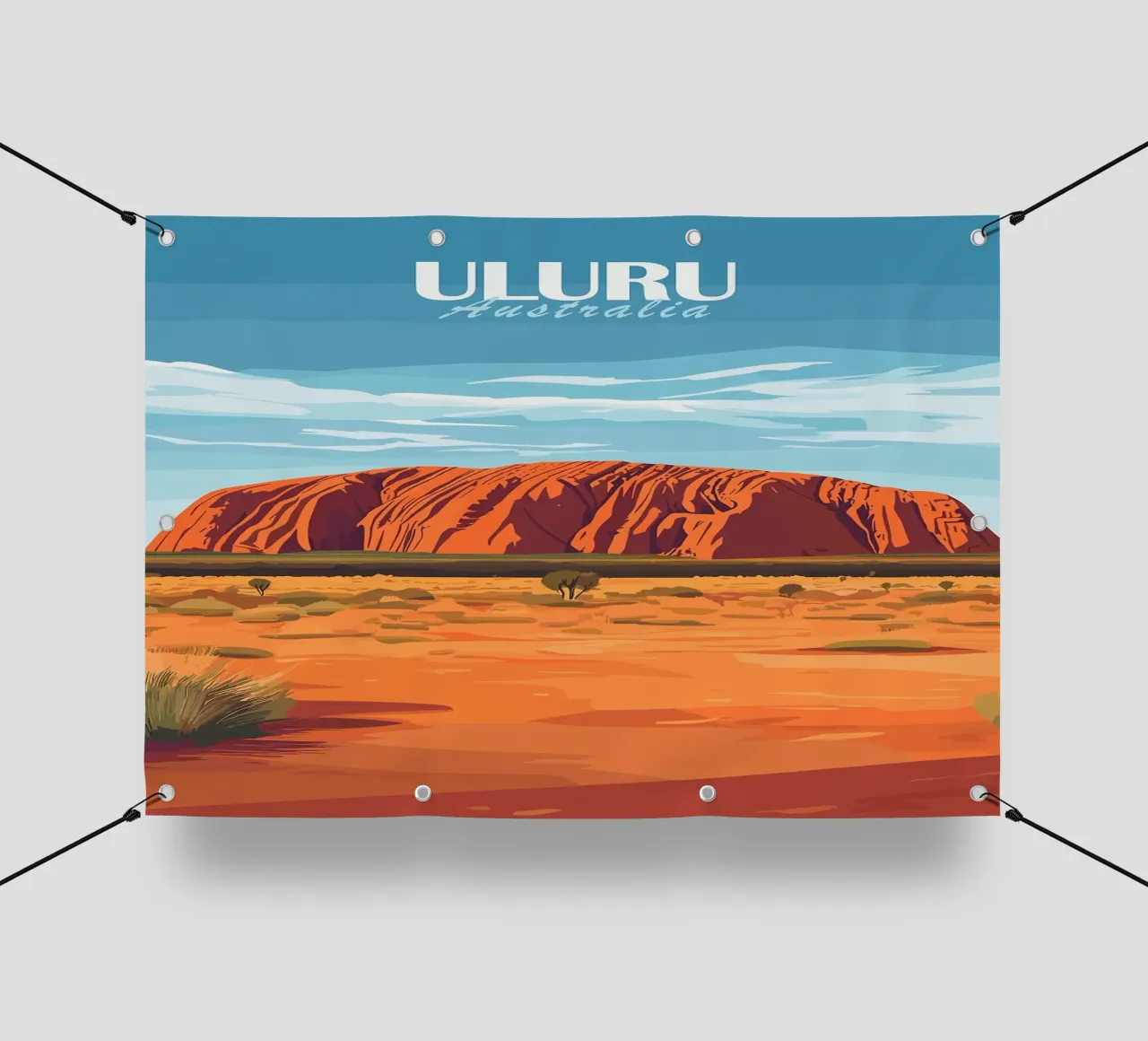 uluru landscape desert rock formation pvc cover by Kirsten C Nolan