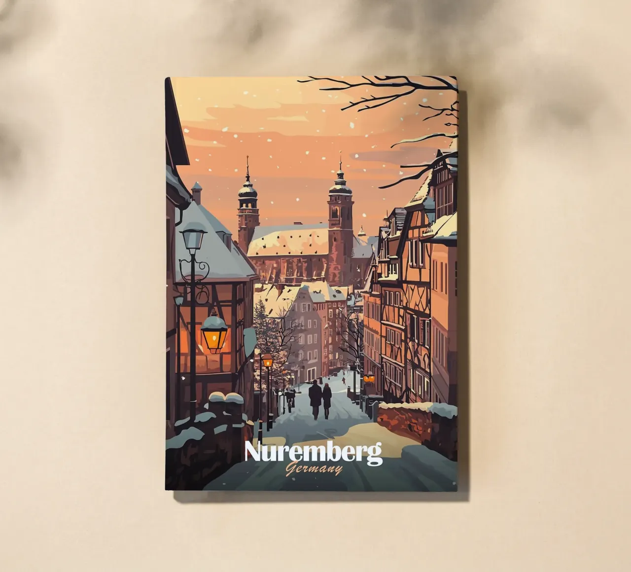 nuremberg Germany snow winter notebook by Kirsten C Nolan