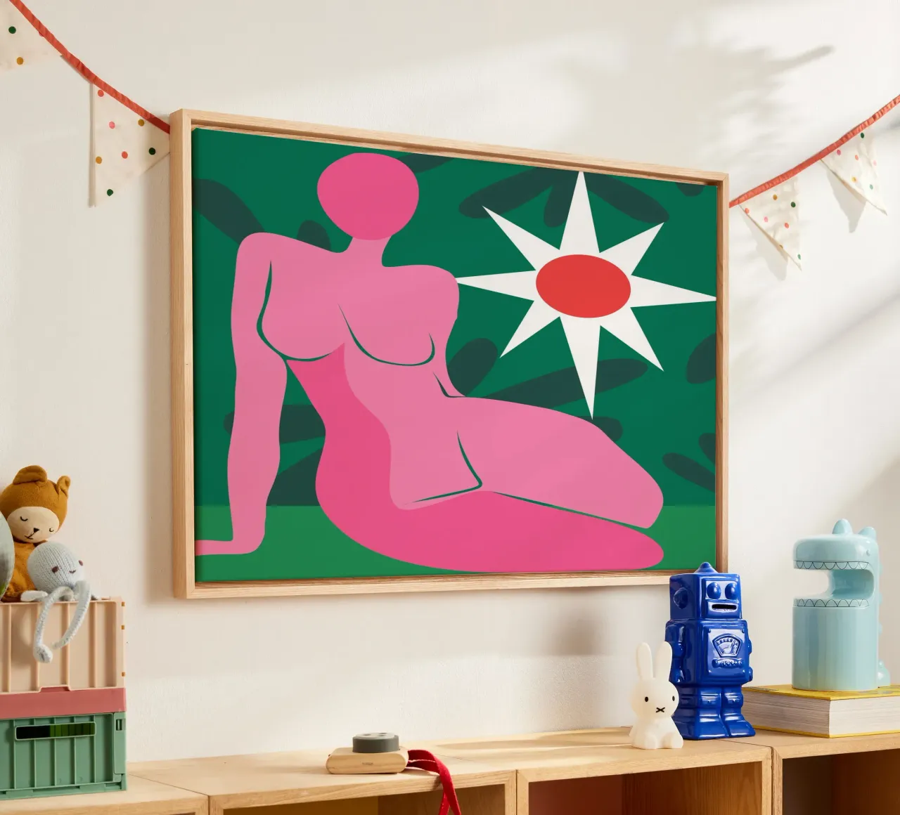 Reverie rosa tela con Cornice a cassetta da Kintsugi99
