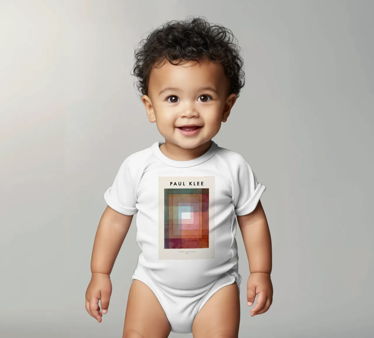 Klee - White Framed Polyphonically body neonato maniche corte da ARTOTHEK