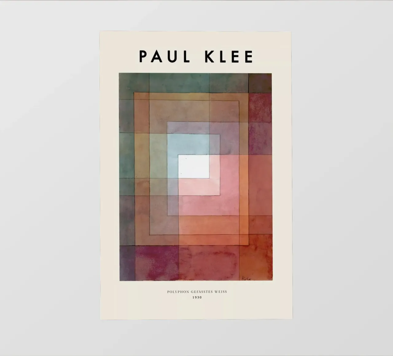 Klee - White Framed Polyphonically pellicola backlit da ARTOTHEK