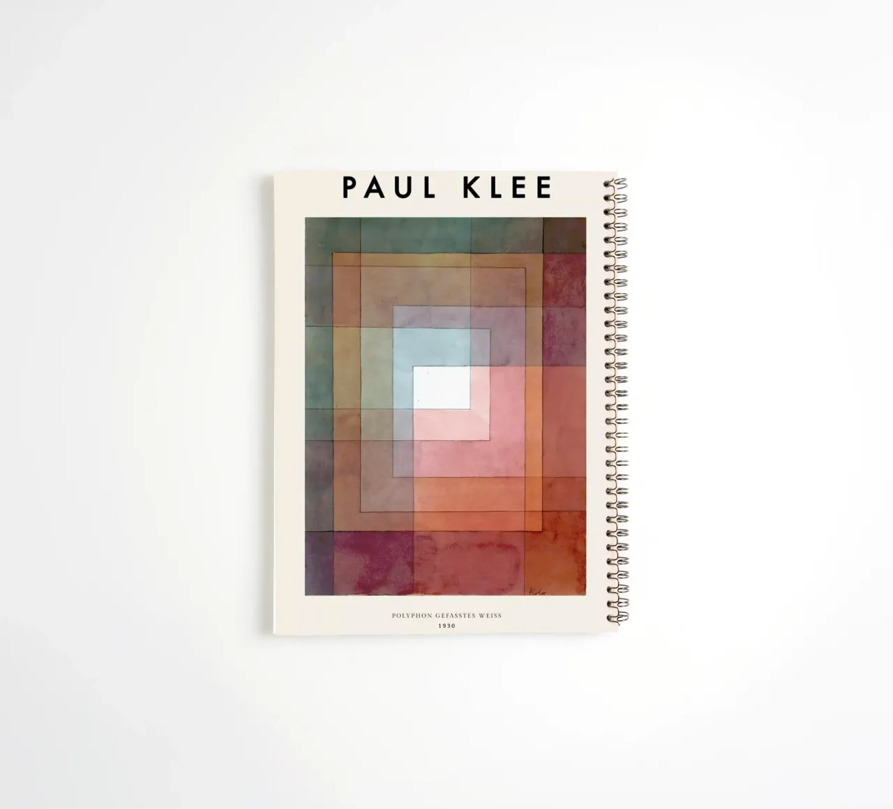 Klee - White Framed Polyphonically spiral notebook by ARTOTHEK