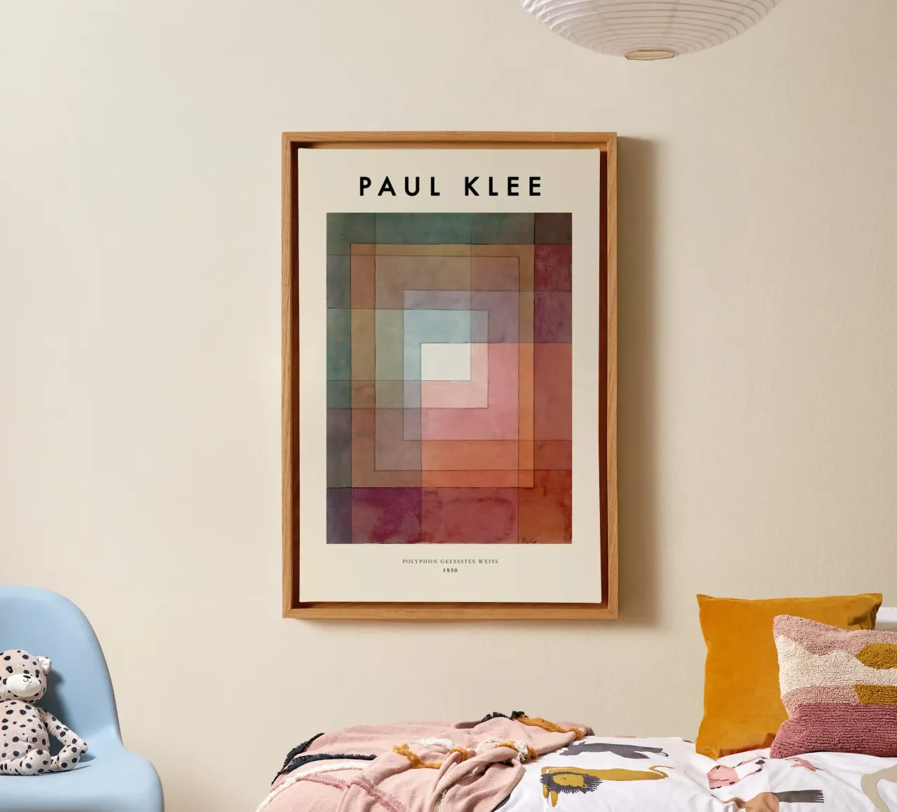 Klee - White Framed Polyphonically tela con Cornice a cassetta da ARTOTHEK