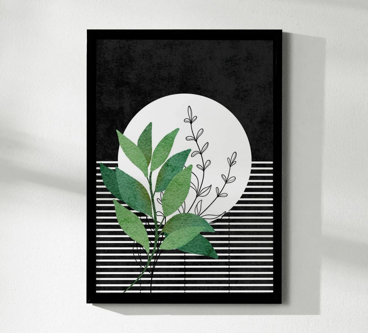 leaves botanical greenery sun poster by James Isaac Jackson
