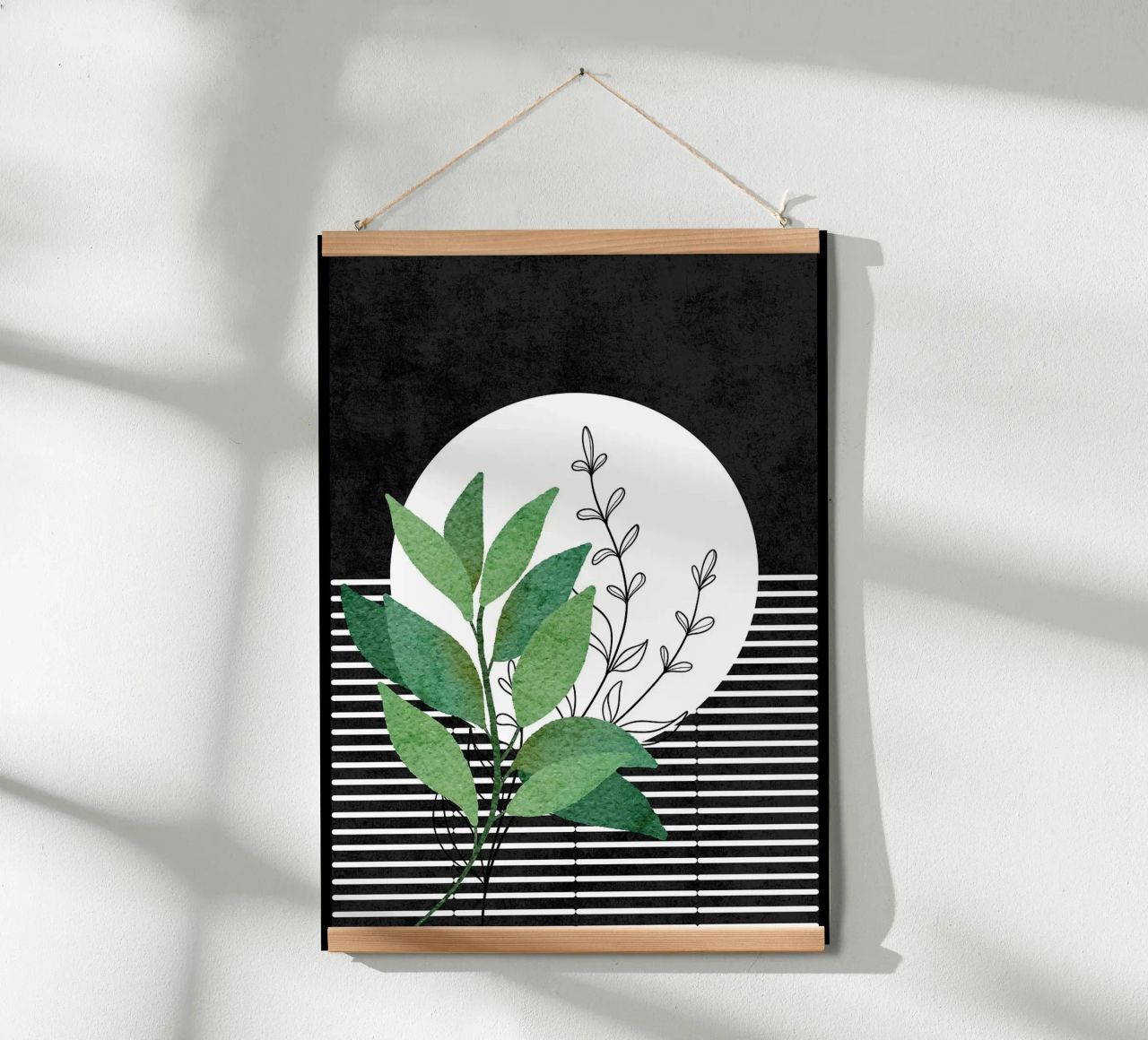 leaves botanical greenery sun poster by James Isaac Jackson