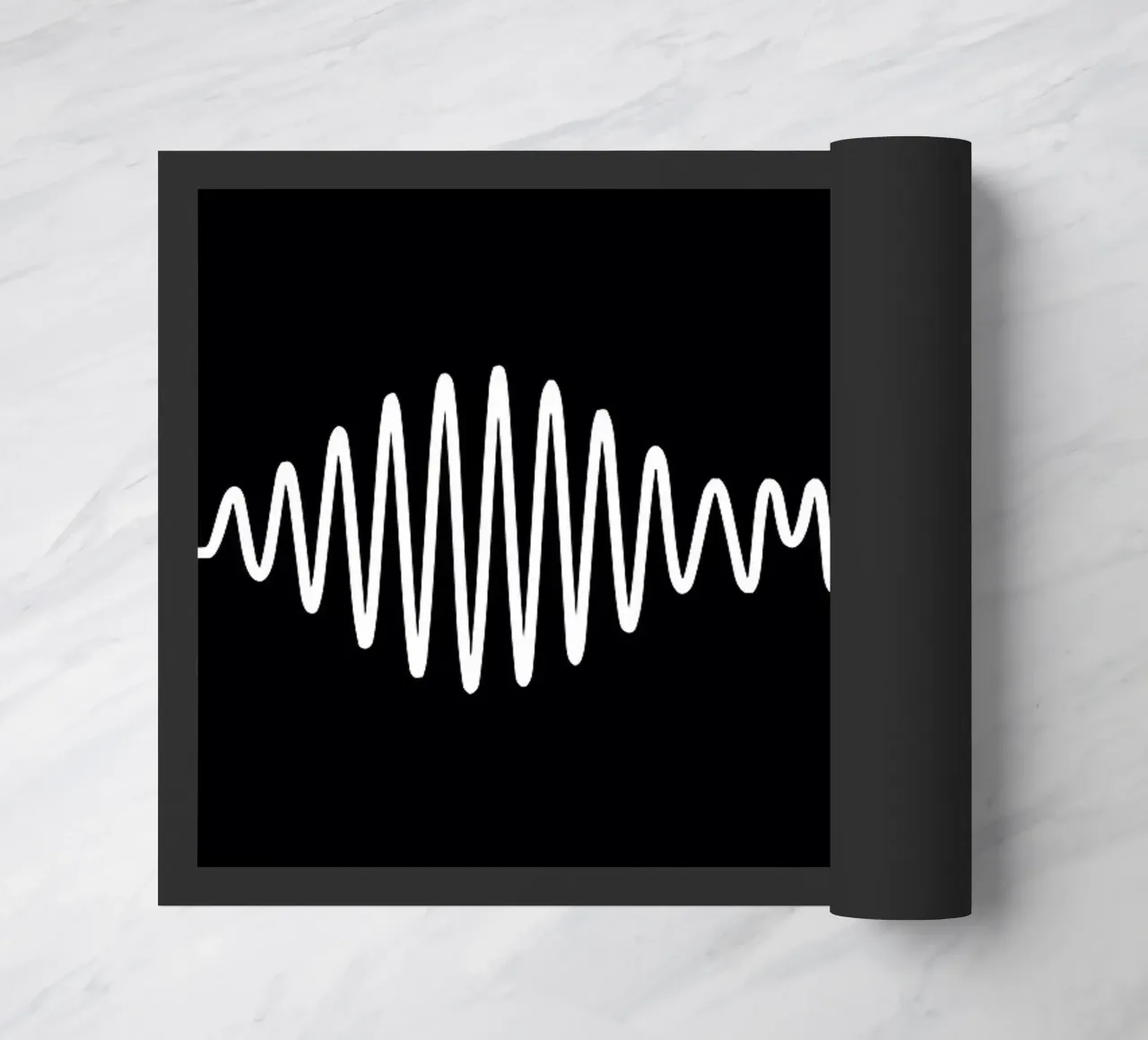 onda sonora sfondo nero linee bianche zerbino da James Isaac Jackson