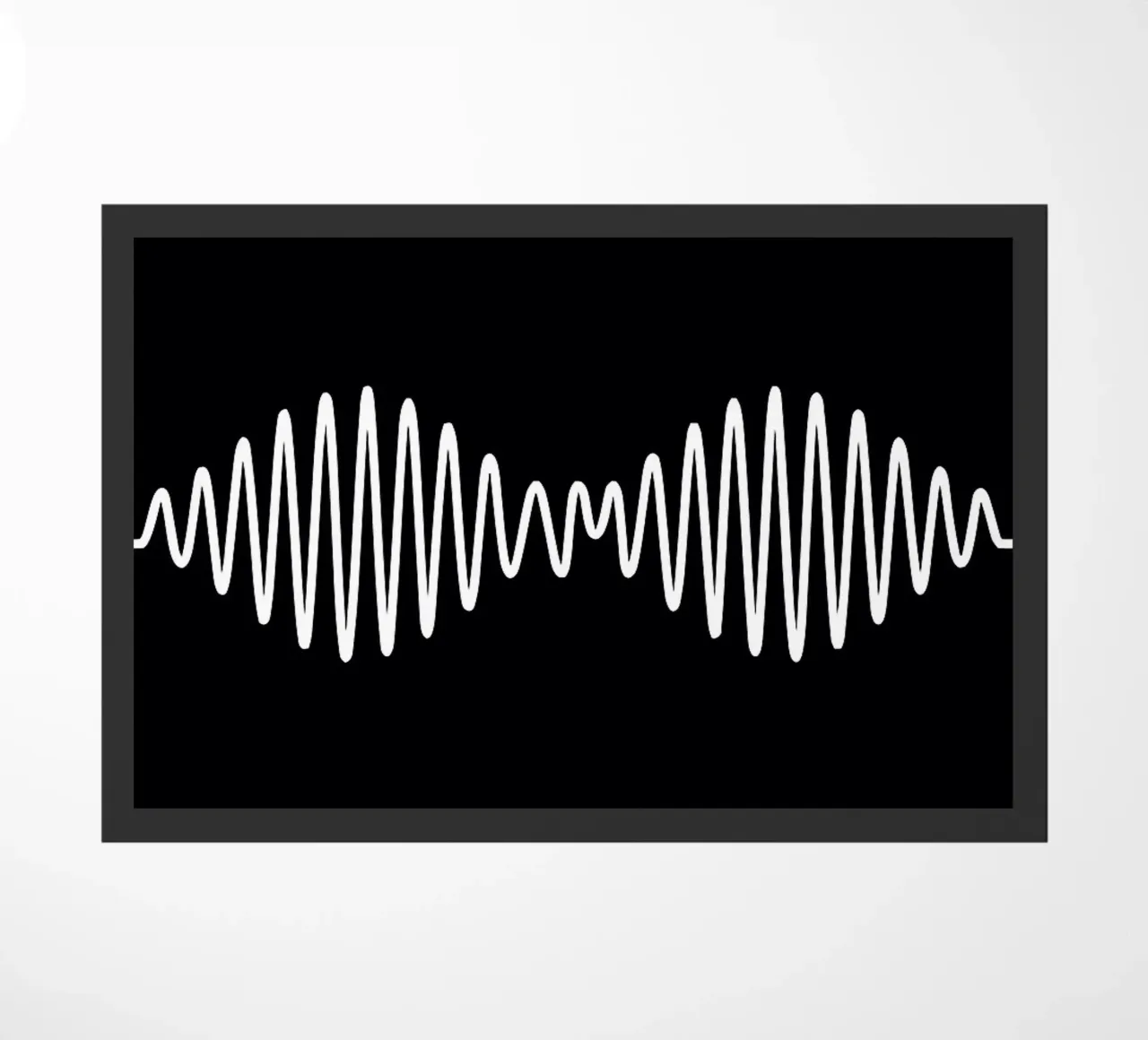onda sonora sfondo nero linee bianche zerbino da James Isaac Jackson