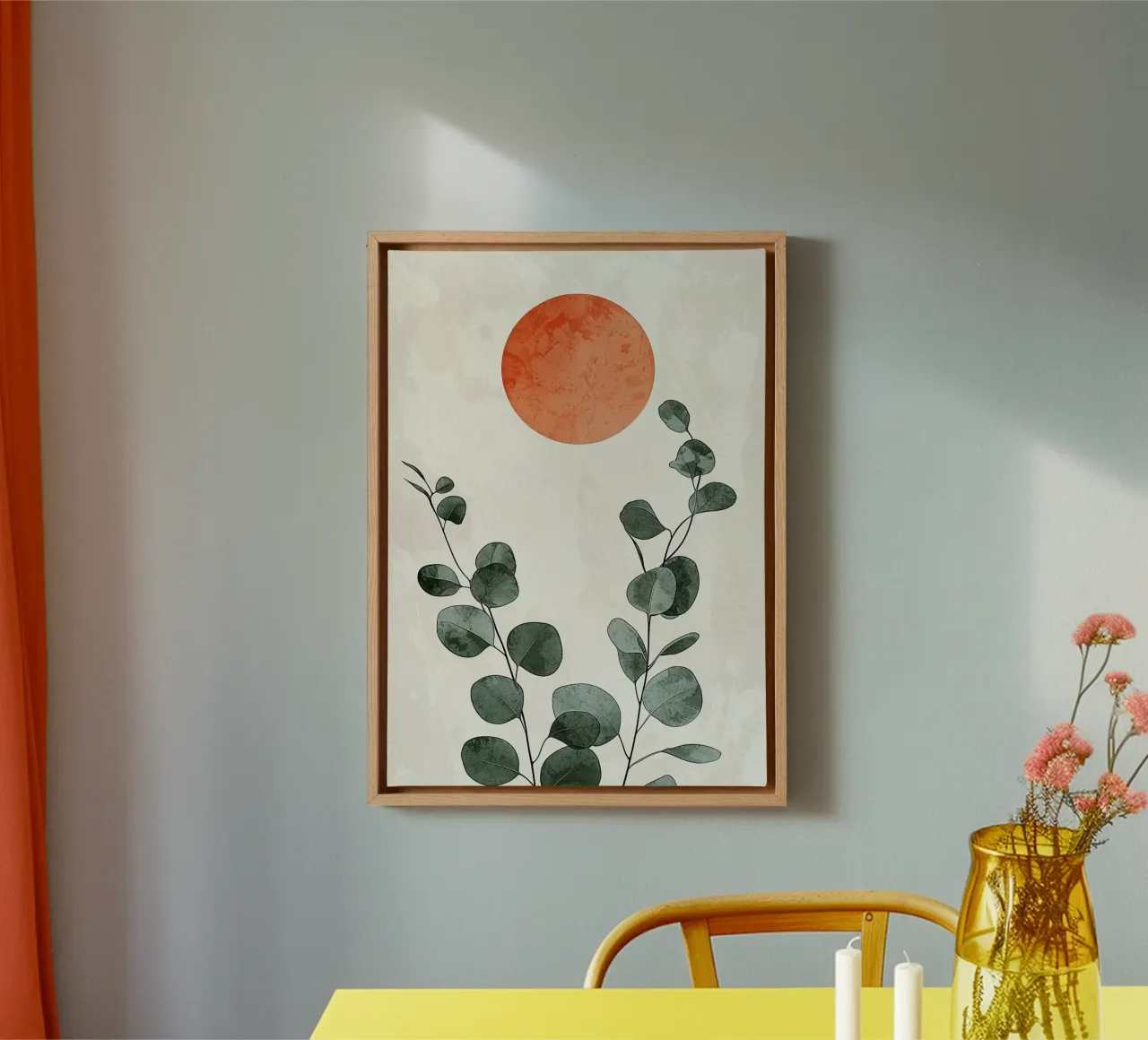zon bladeren gebladerte botanisch canvas met Baklijst van James Isaac Jackson