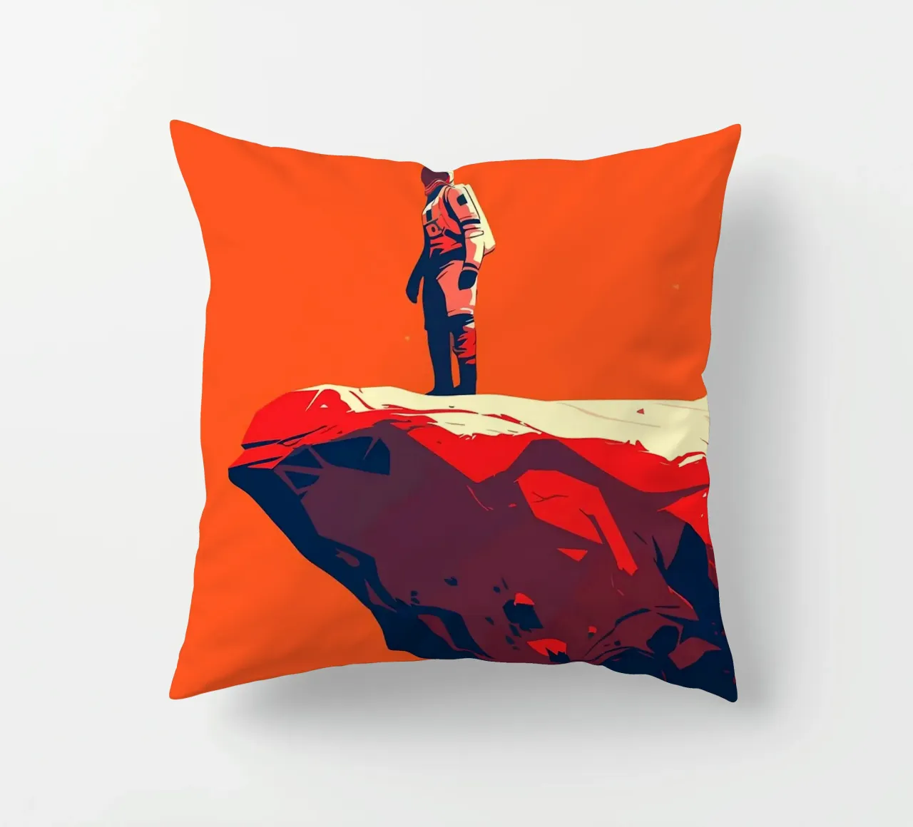 astronauta spazio roccia scogliera cuscino da James Isaac Jackson