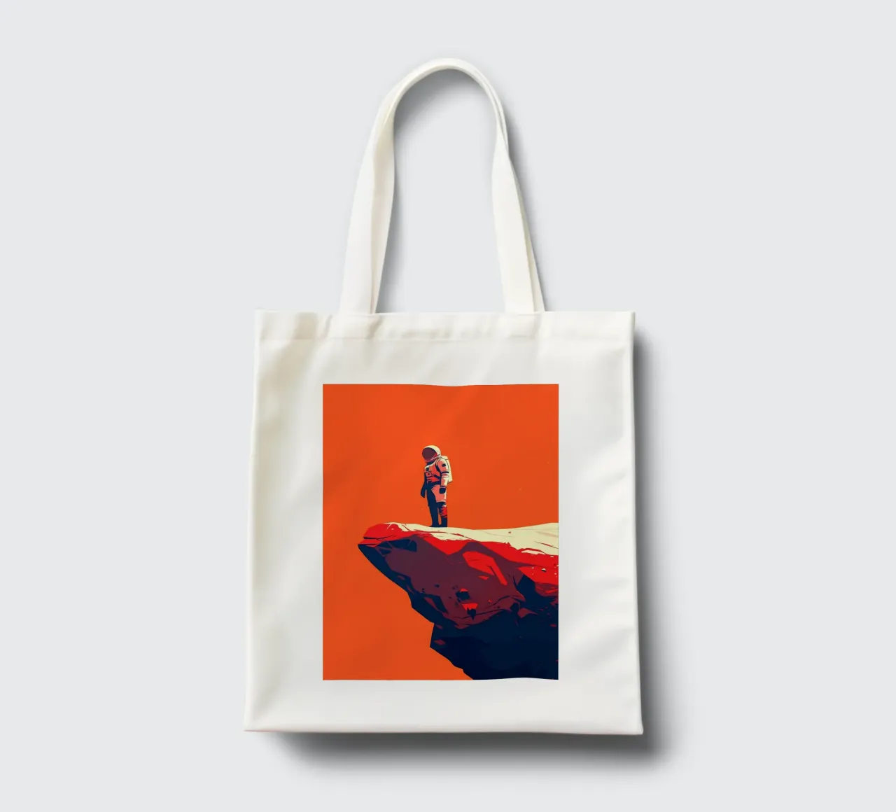 astronaute espace rocher falaise tote bag de James Isaac Jackson