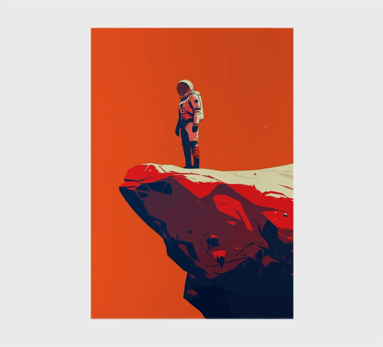 astronaut space rock cliff notebook by James Isaac Jackson
