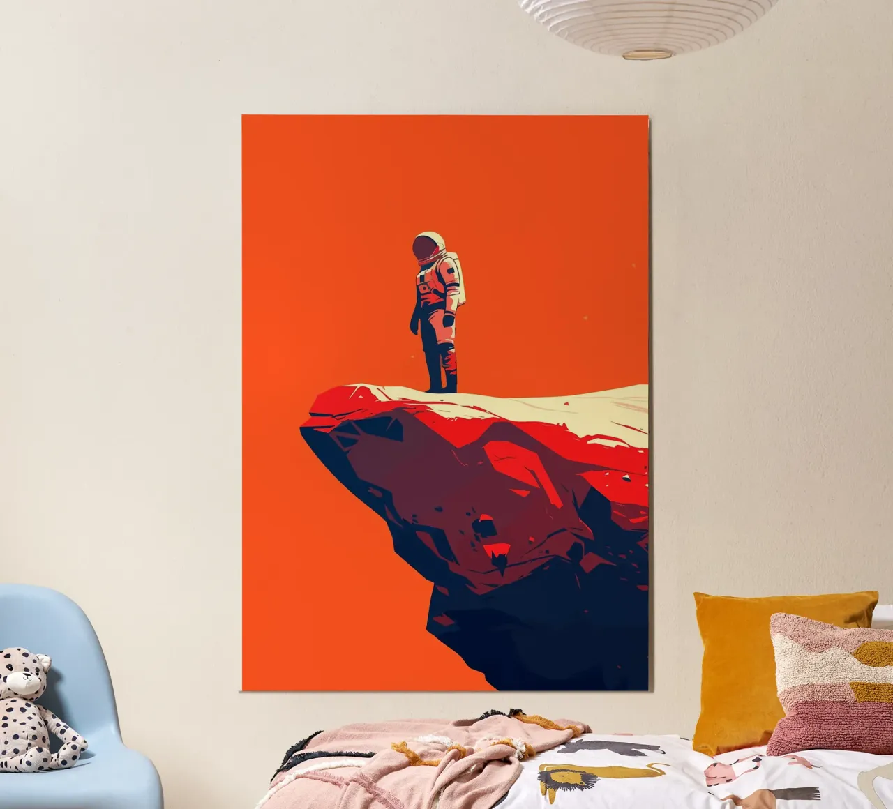 astronaut space rock cliff hahnemühle by James Isaac Jackson