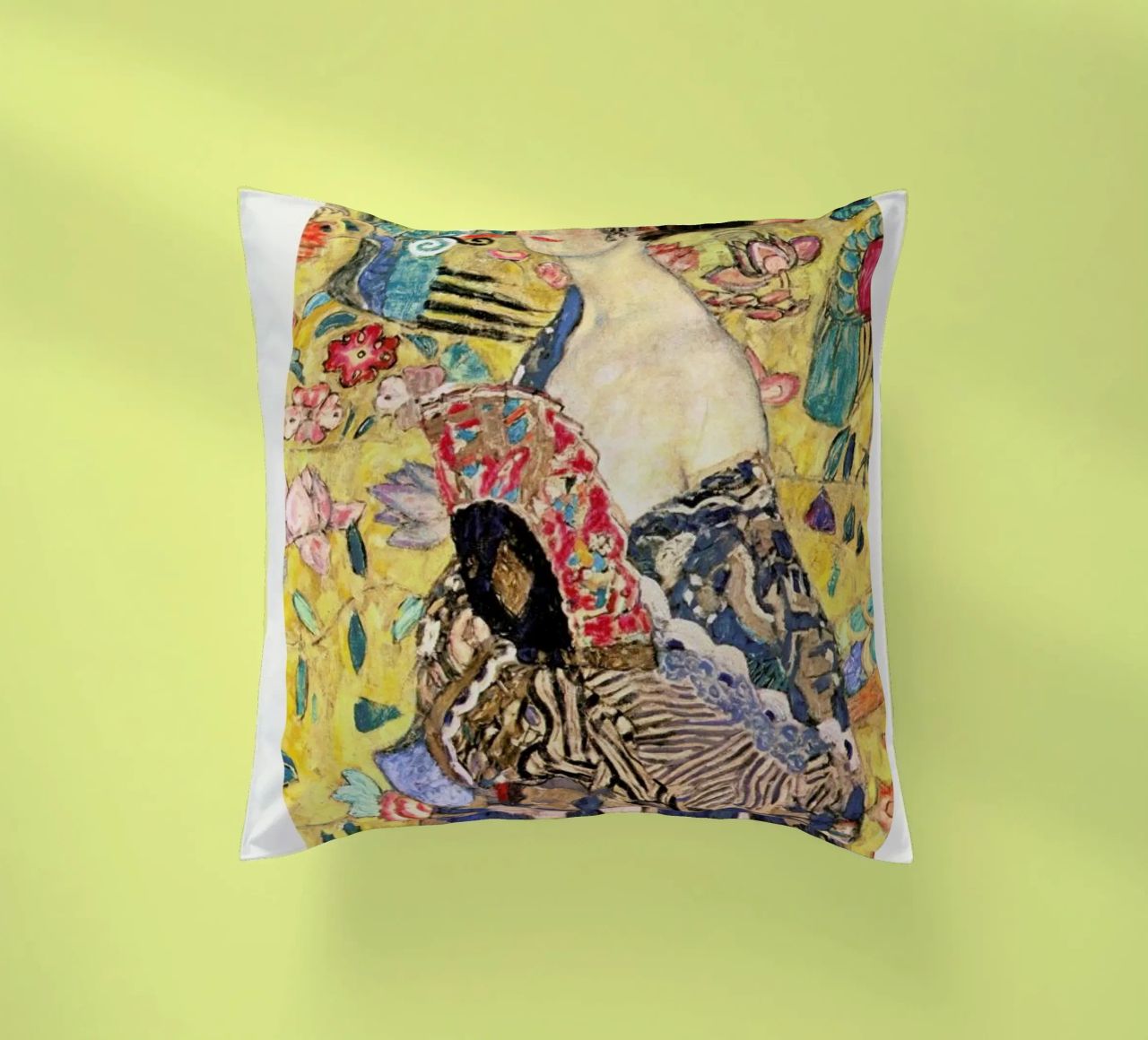 Klimt - Lady with Fan cuscino da ARTOTHEK