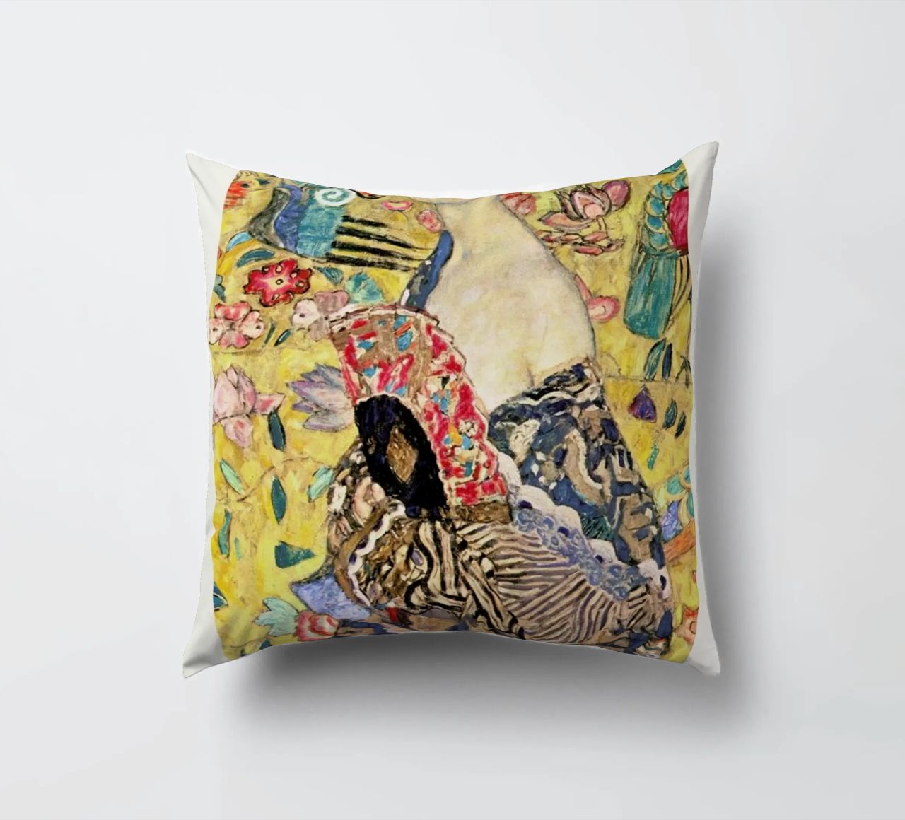 Klimt - Lady with Fan cuscino da ARTOTHEK