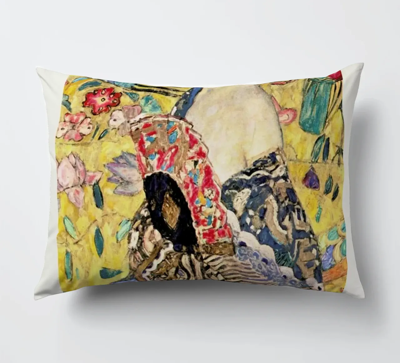 Klimt - Lady with Fan cuscino da ARTOTHEK