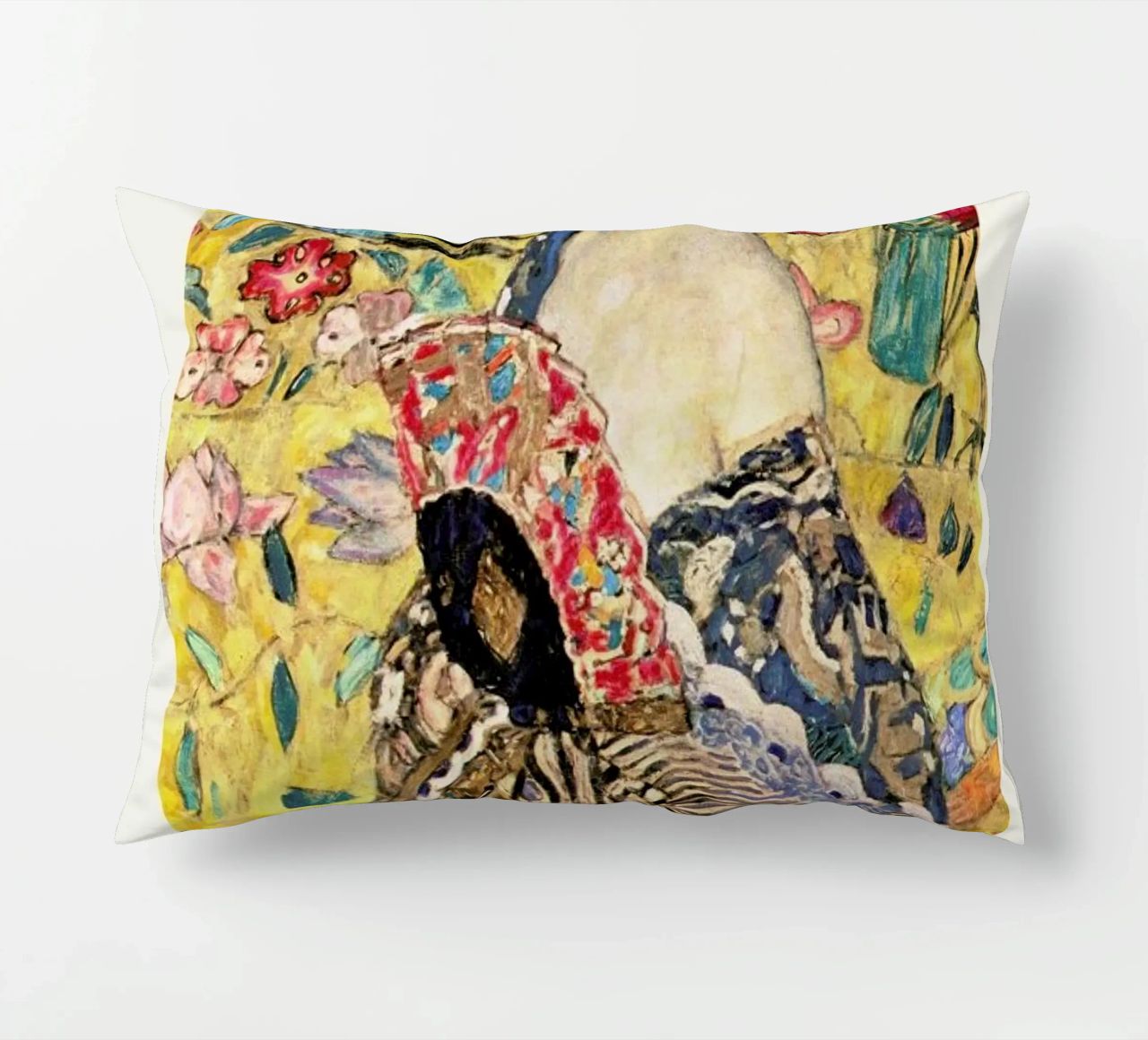 Klimt - Lady with Fan cuscino da ARTOTHEK