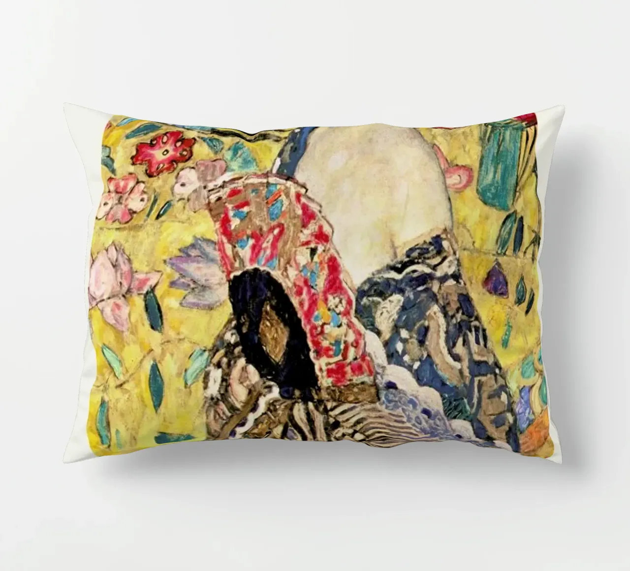 Klimt - Lady with Fan cuscino da ARTOTHEK