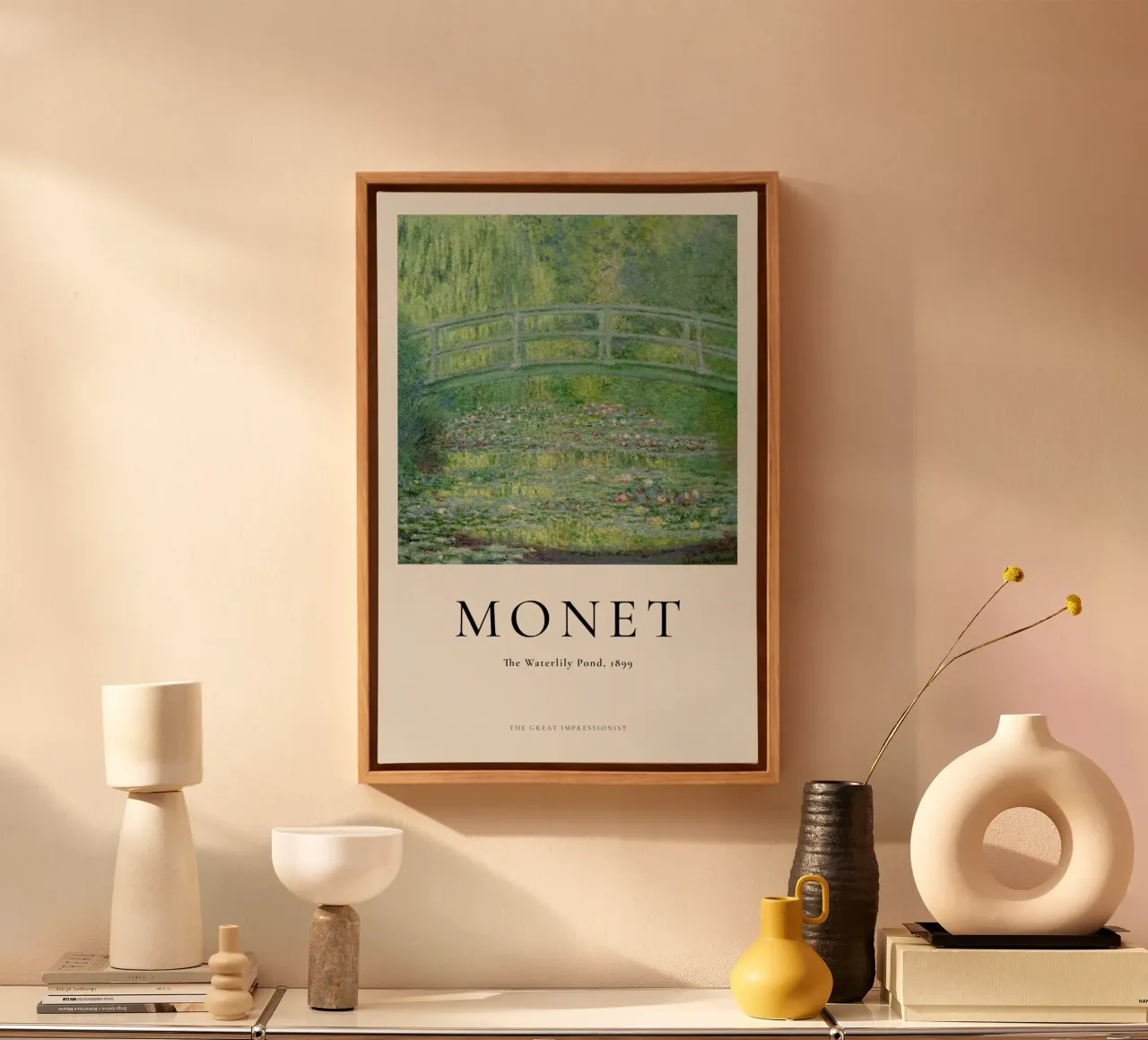 Monet - The Water-Lily Pond tela con Cornice a cassetta da ARTOTHEK