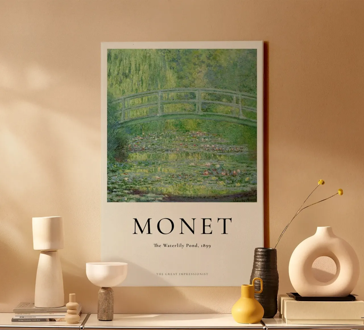 Monet - The Water-Lily Pond tela con Cornice a cassetta da ARTOTHEK