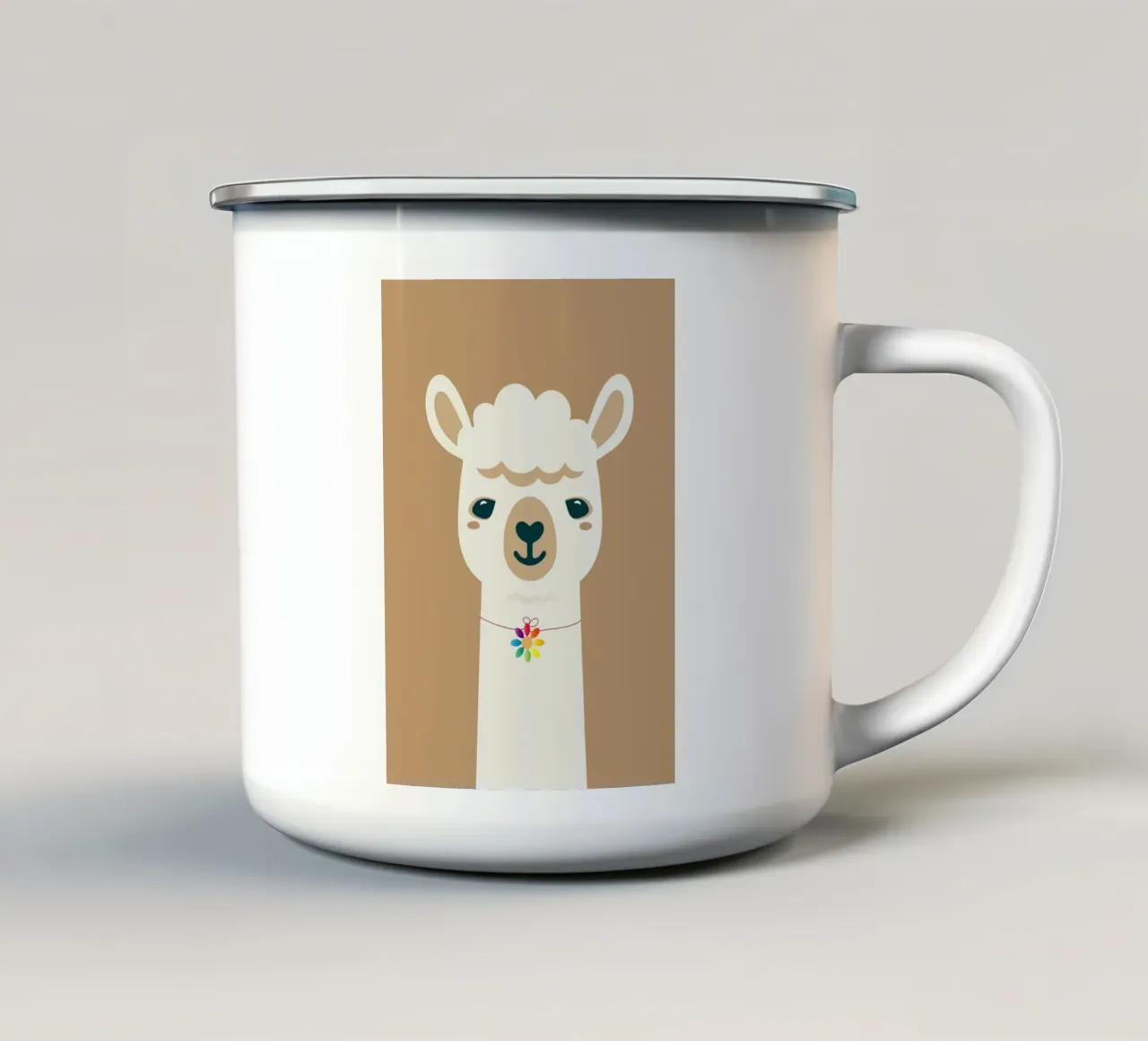 Incantevole collana di alpaca con fiori colorati - Motivo di allegria tazza in smalto da namosh