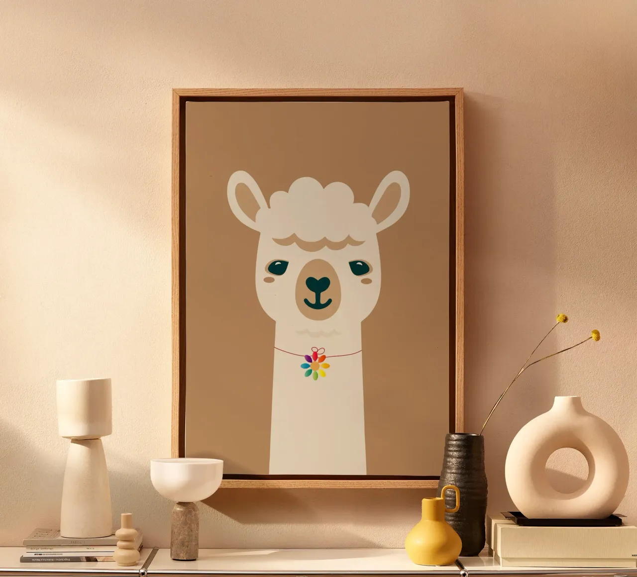 Incantevole collana di alpaca con fiori colorati - Motivo di allegria tela da namosh