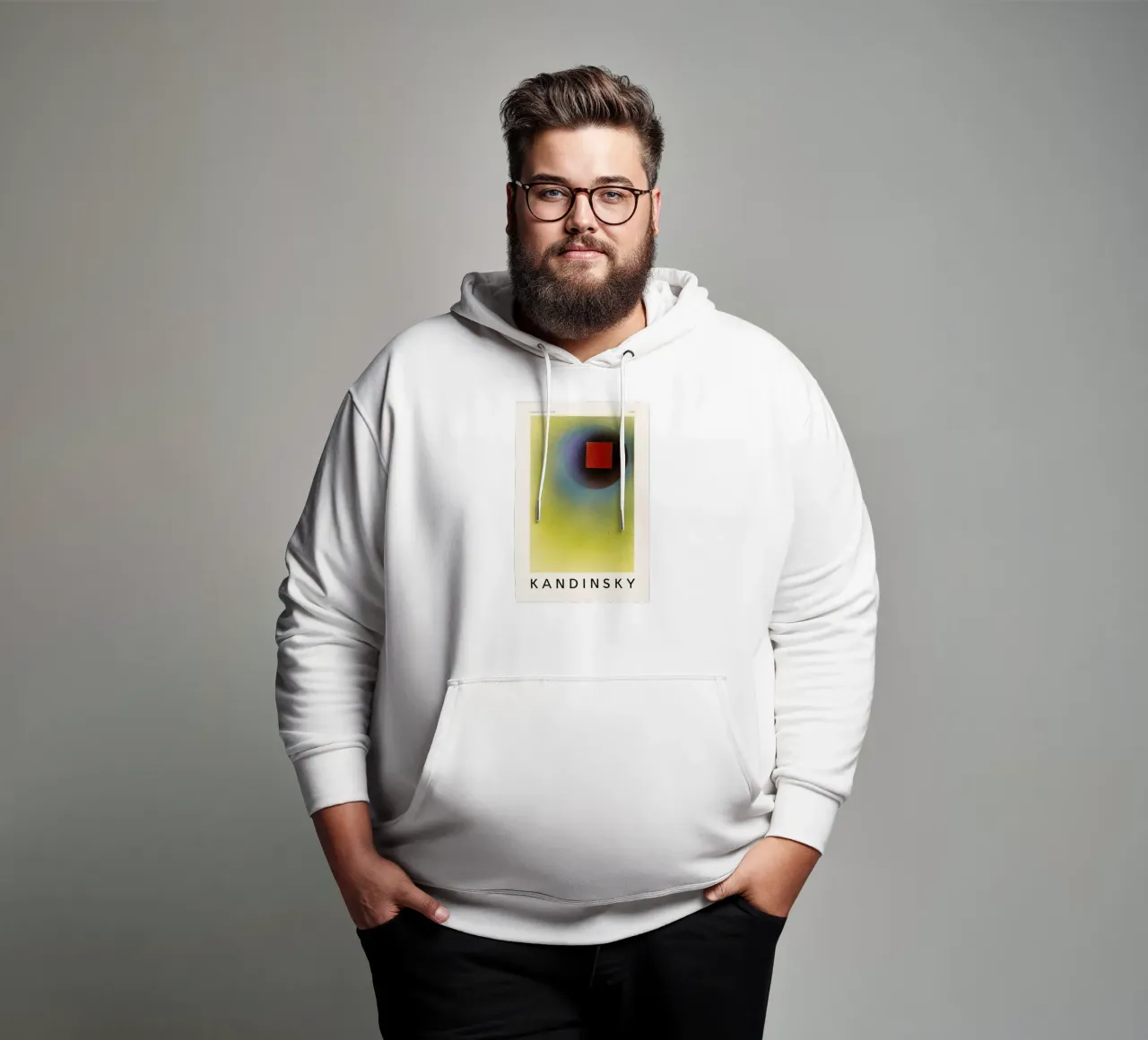 Kandinsky - Square in a Circle felpa con cappuccio da ARTOTHEK