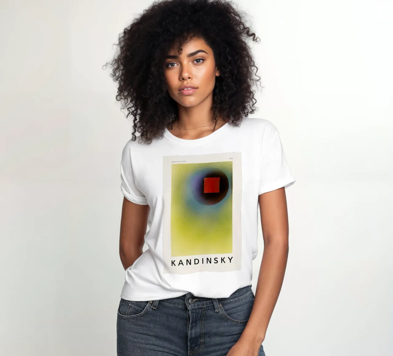 Kandinsky - Square in a Circle t-shirt da donna da ARTOTHEK