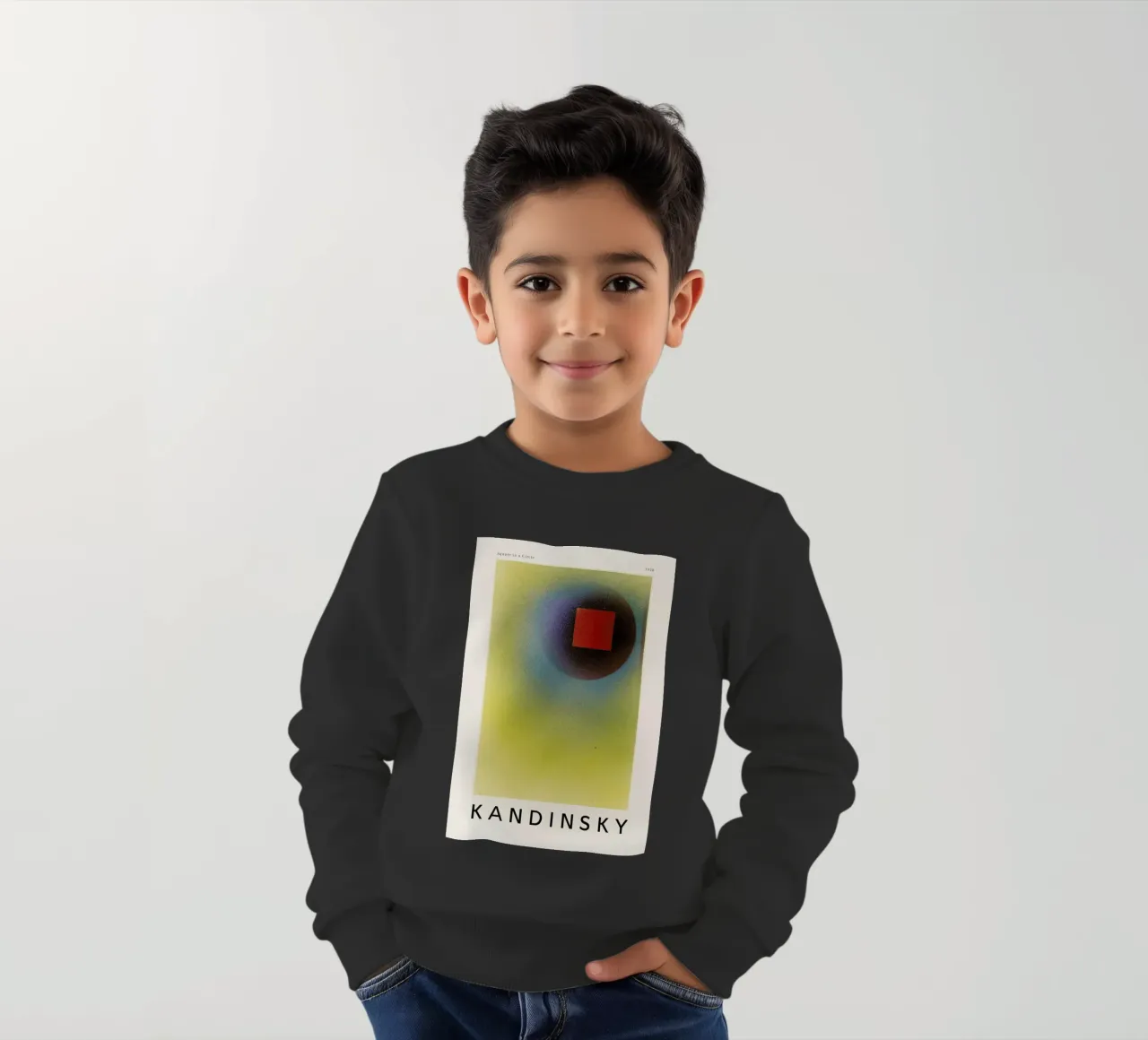 Kandinsky - Square in a Circle felpa bambino da ARTOTHEK