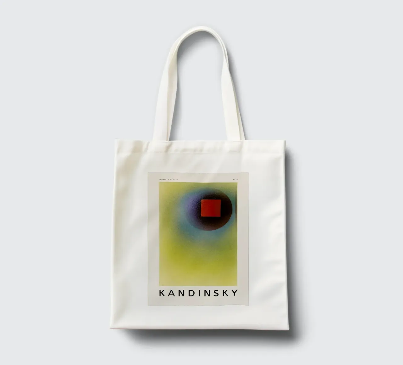 Kandinsky - Square in a Circle borsa in juta da ARTOTHEK