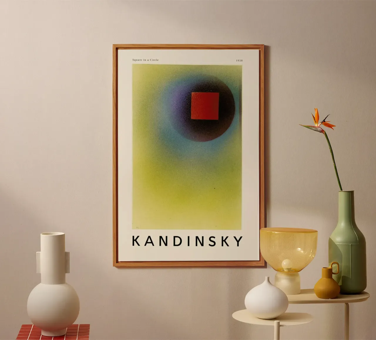 Kandinsky - Square in a Circle alluminio dibond da ARTOTHEK