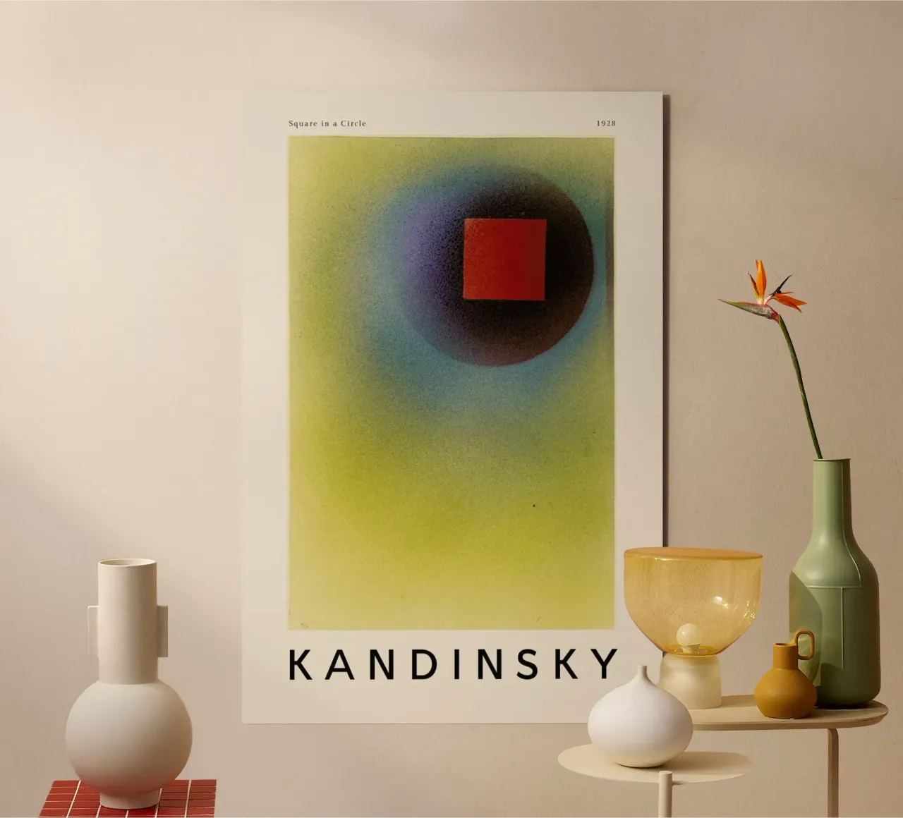 Kandinsky - Square in a Circle alluminio dibond da ARTOTHEK
