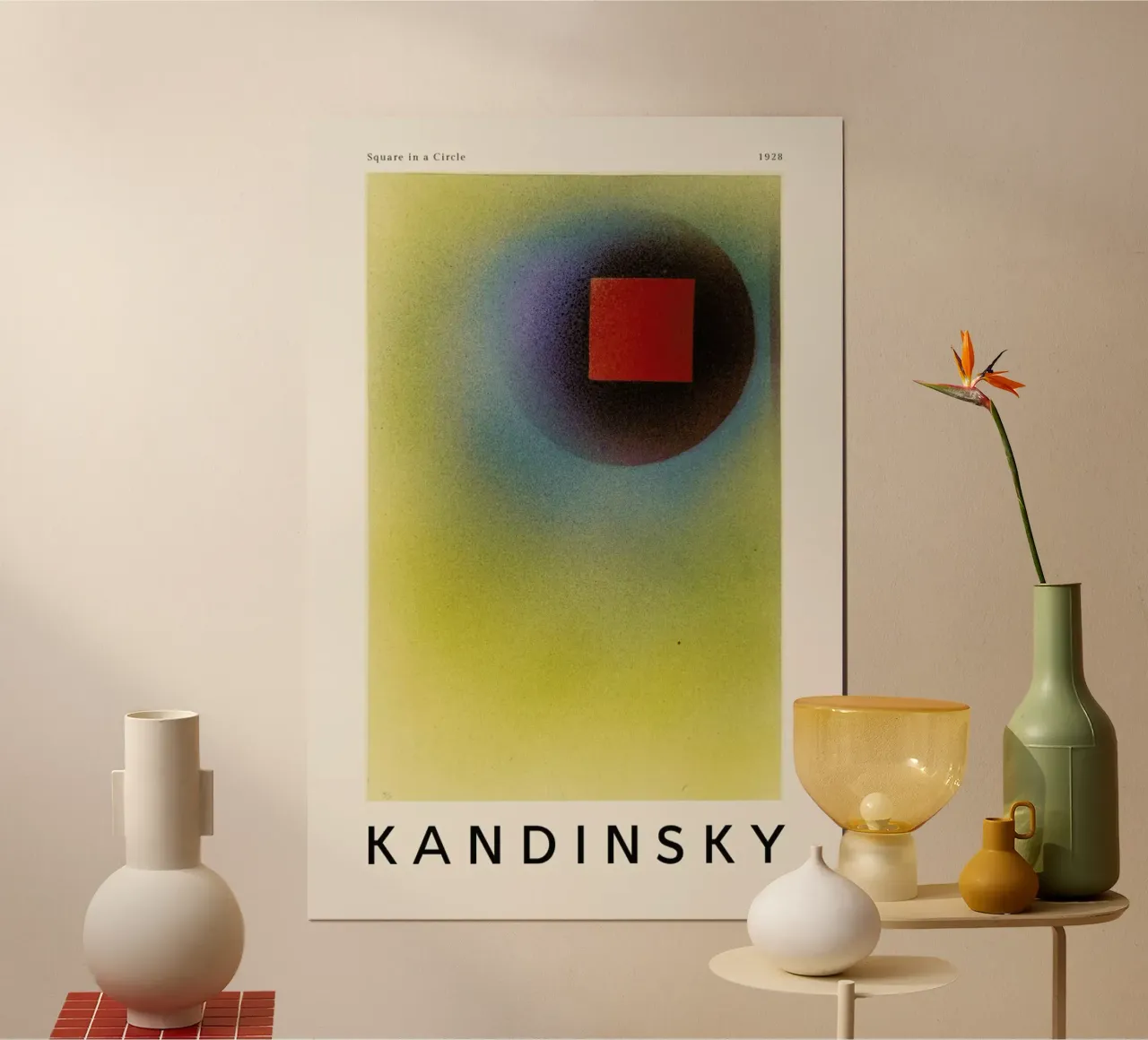 Kandinsky - Square in a Circle carta hahnemühle da ARTOTHEK