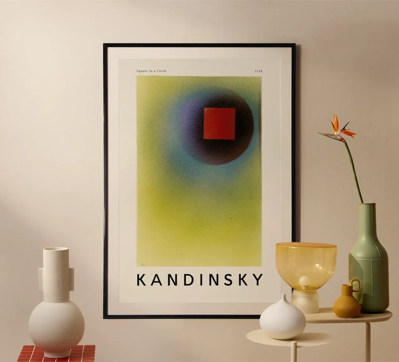 Kandinsky - Square in a Circle carta hahnemühle da ARTOTHEK