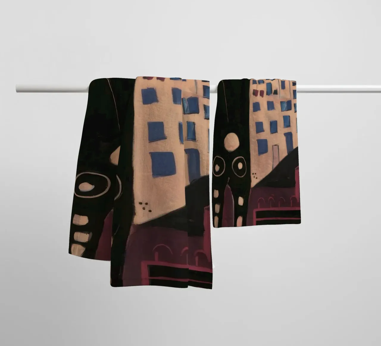 Surreal Urban Encounter towel by Lunar Templar