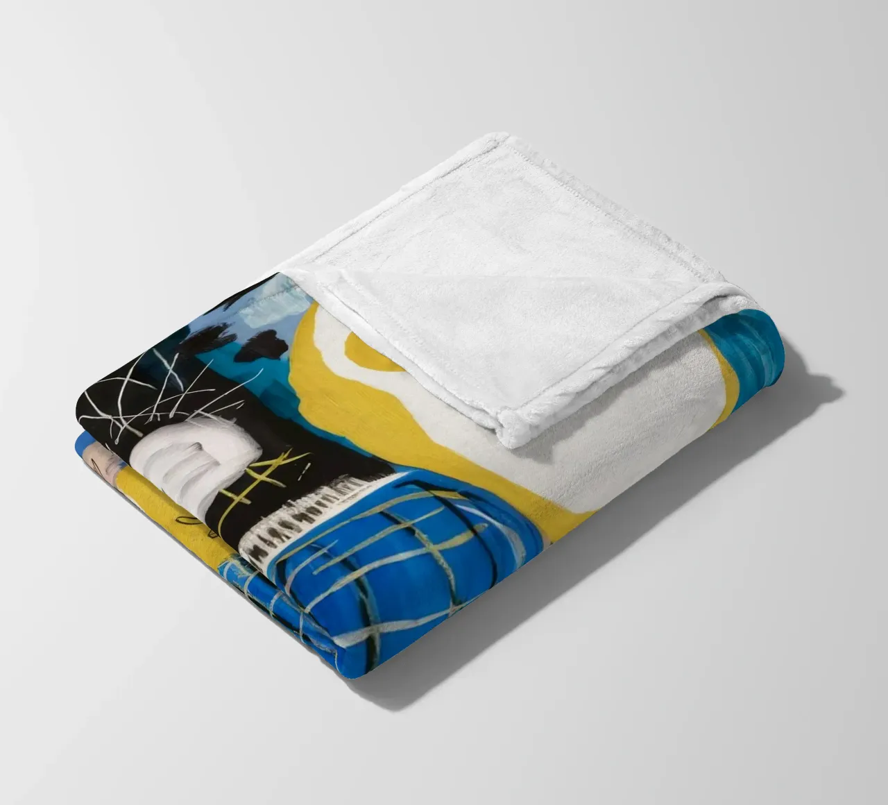 Abstract Color Symphony fleece blanket by Lunar Templar