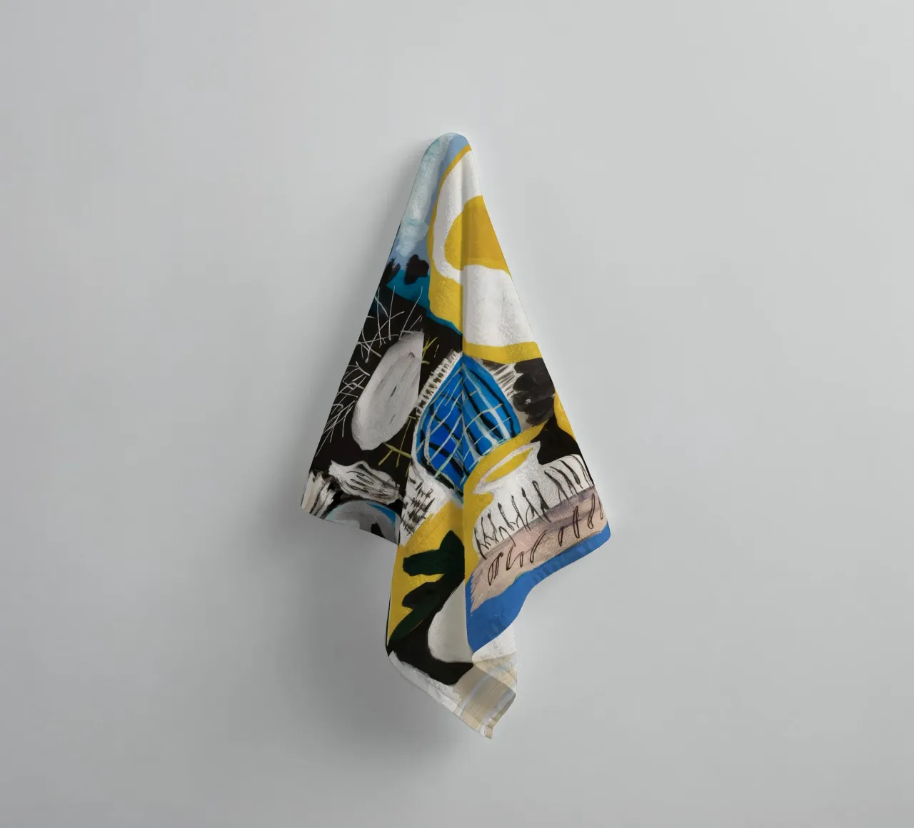 Abstracte kleurensymfonie badhanddoek van Lunar Templar