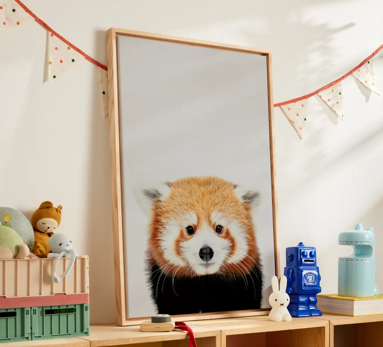 Red Panda II tela con Cornice a cassetta da Paws & Claws