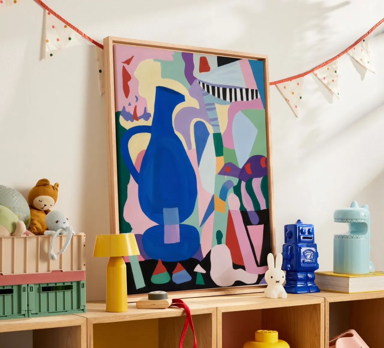 Geometric Vase Harmony canvas by Lunar Templar