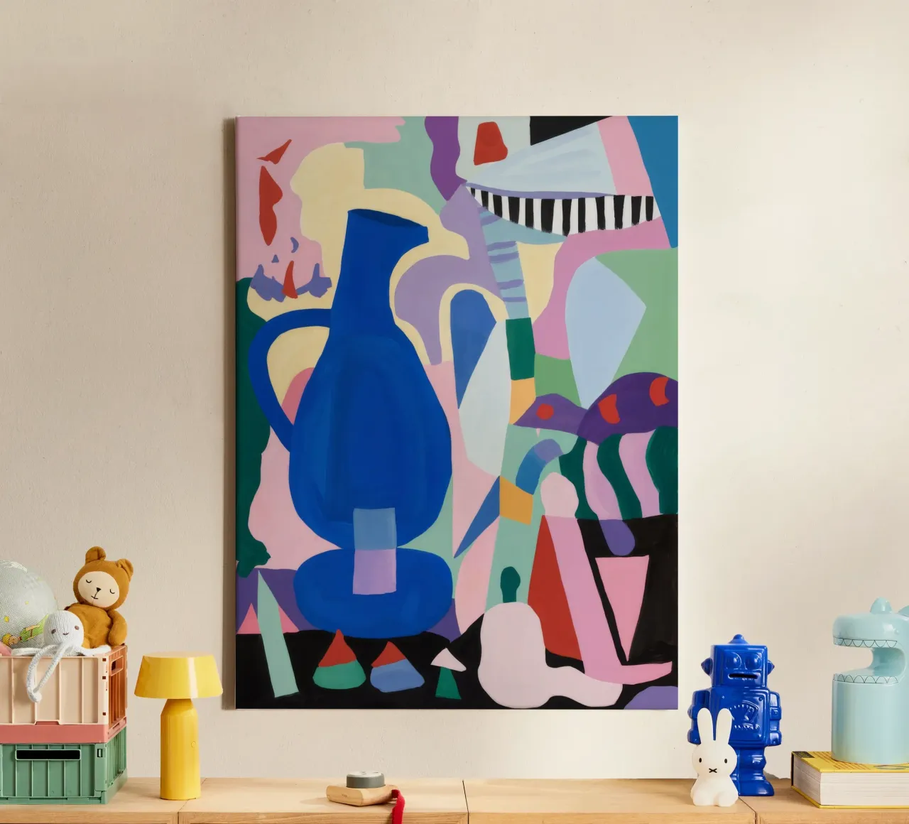 Geometric Vase Harmony canvas by Lunar Templar