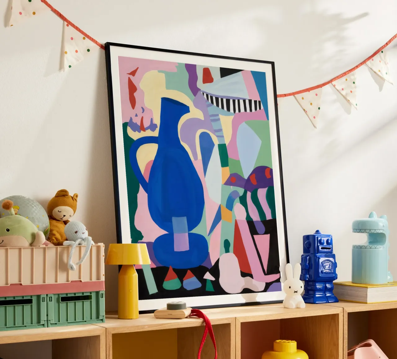 Vaso geometrico Harmony poster con telaio in plastica da Lunar Templar