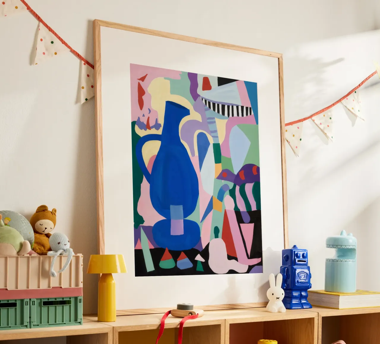 Vaso geometrico Harmony poster con telaio in plastica da Lunar Templar