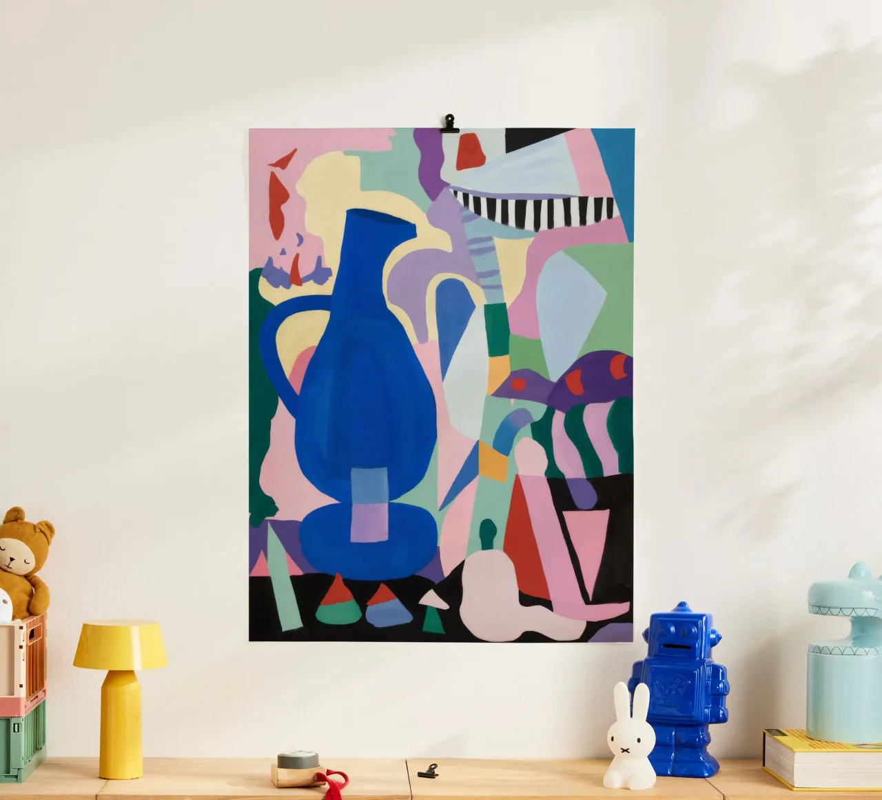 Vaso geometrico Harmony poster con telaio in plastica da Lunar Templar