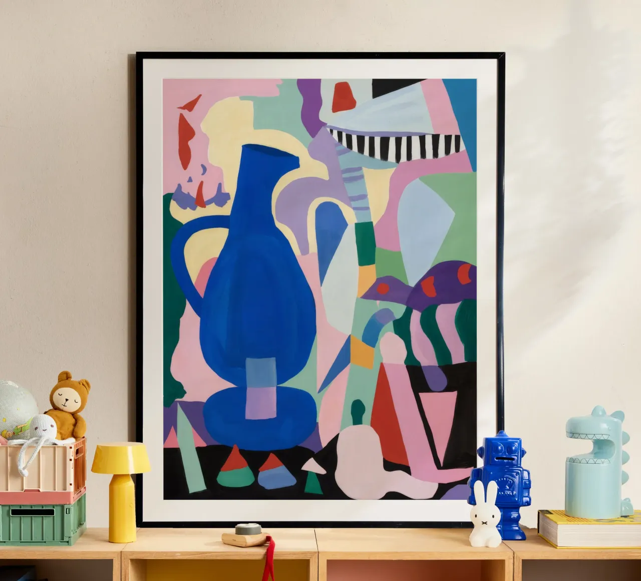 Vaso geometrico Harmony poster con telaio in plastica da Lunar Templar