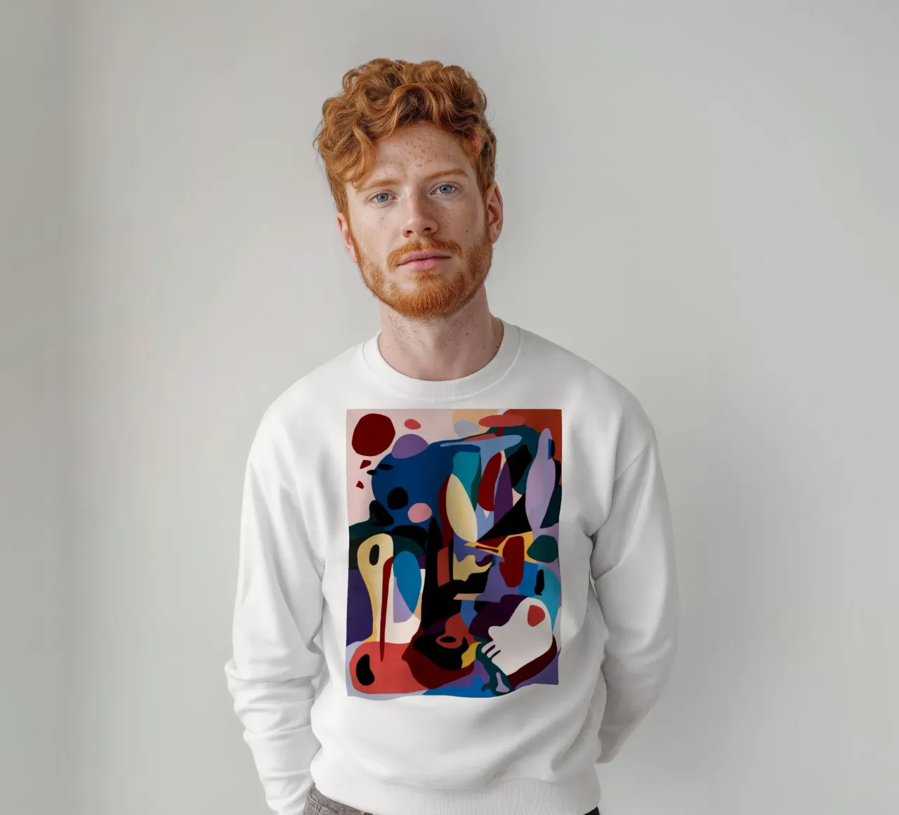 Mutiger abstrakter Ausdruck Sweatshirt von Lunar Templar