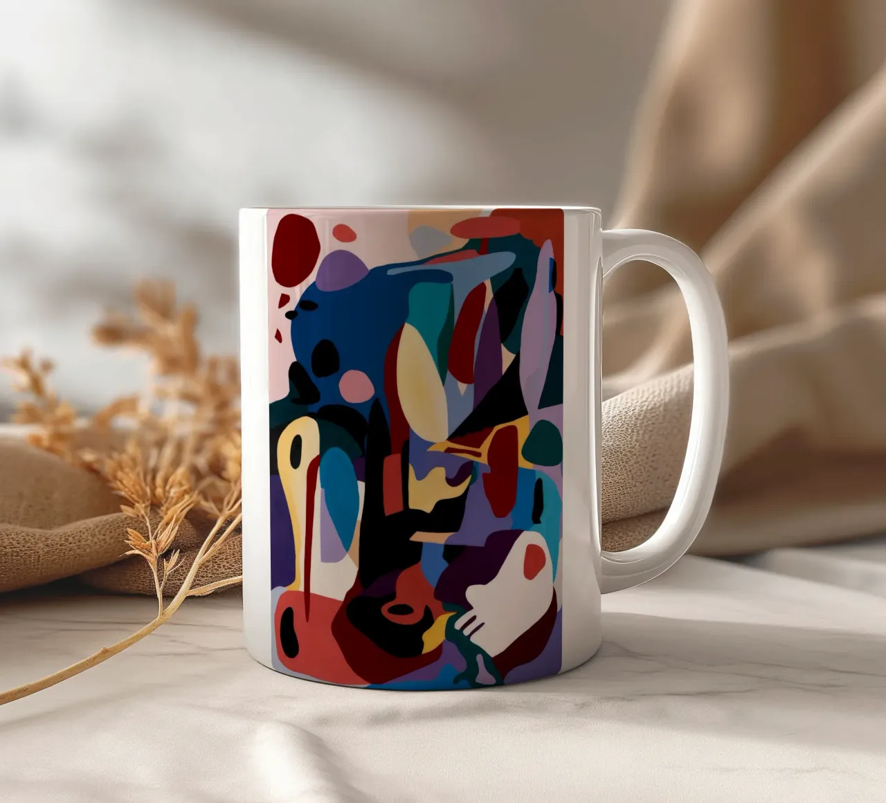 Mutiger abstrakter Ausdruck Keramik Tasse von Lunar Templar