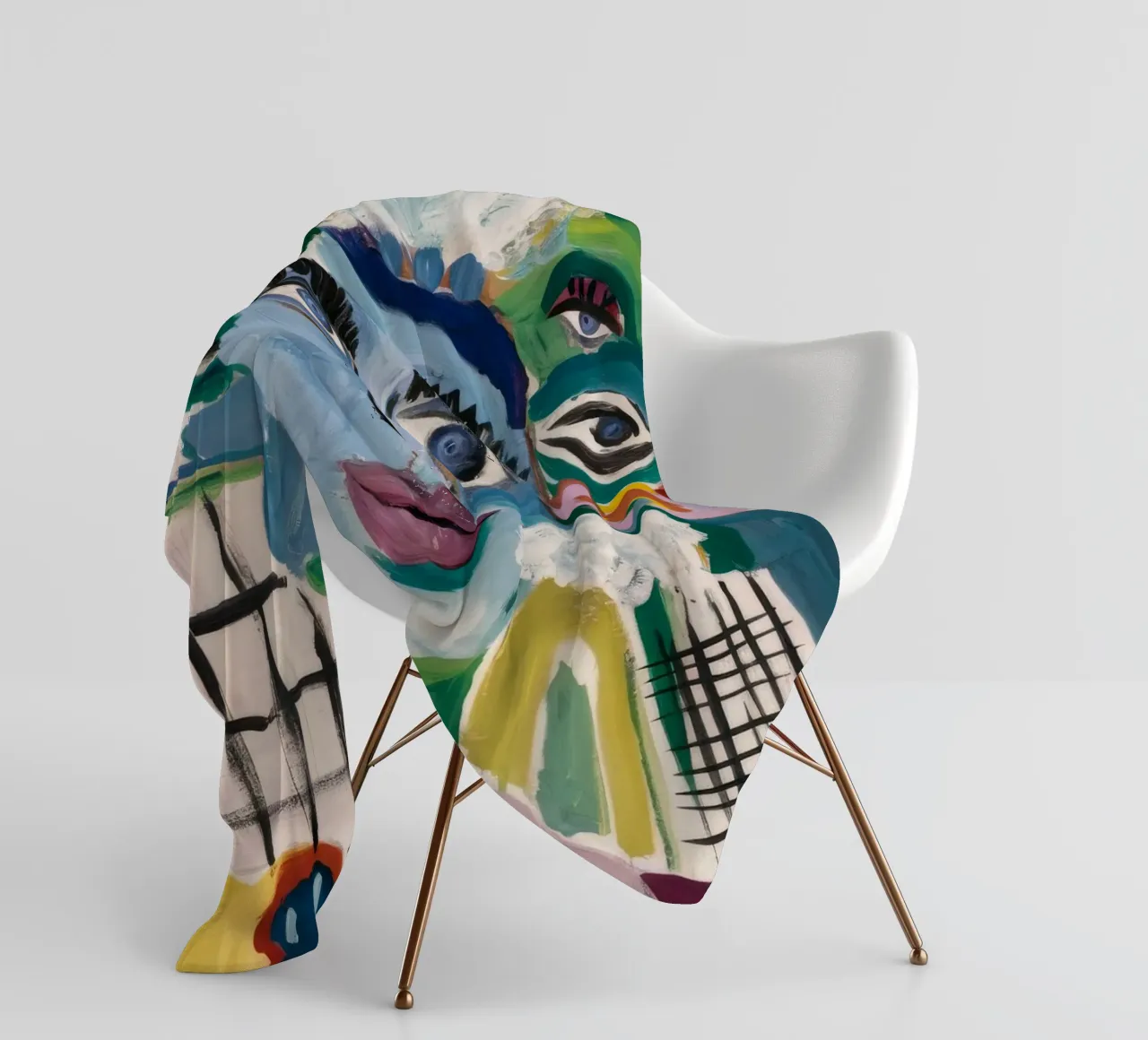 Eclectic Abstract Fusion fleece blanket by Lunar Templar