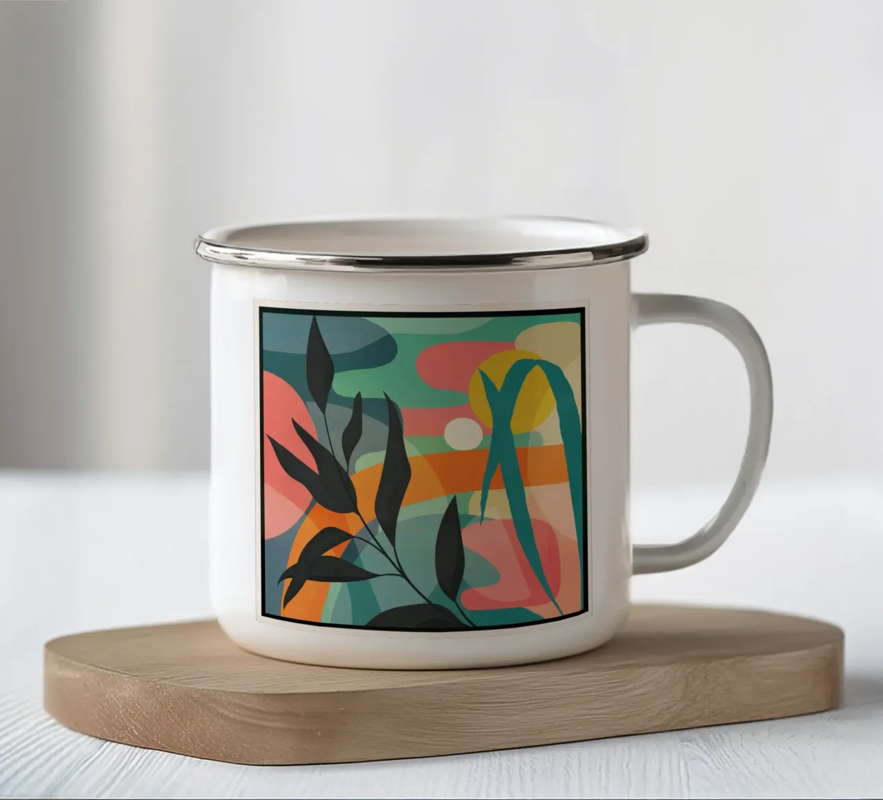 Sunrise Garden 3 tazza in smalto da Flow Line